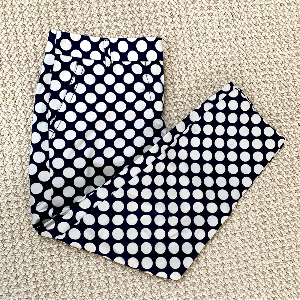 J. Crew polka dot pants, size 2